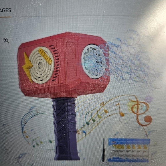 NEW/In Box Hammer Bubble Gun w 🎶. Pink/Purple - Picture 3 of 9